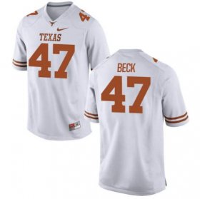 Sale - White Andrew Beck #47 UT Longhorns Authentic Men NCAA Official Football Jersey