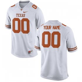 Sale - White Custom #00 UT Longhorns Authentic Men NCAA Official Football Jersey